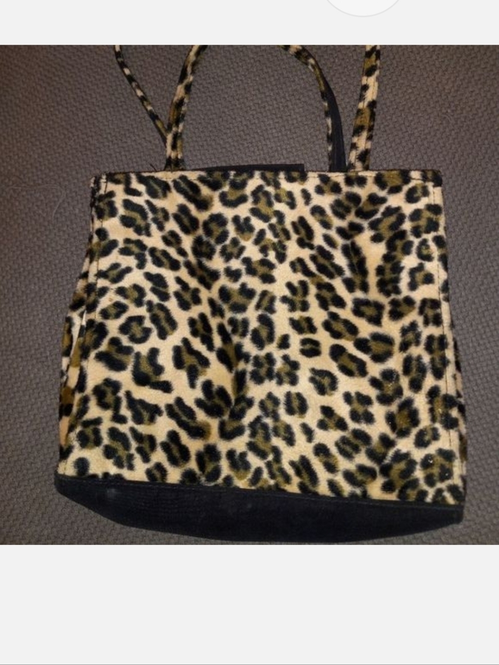 Leopard Print Bag - Black and Cream Animal Print Bag